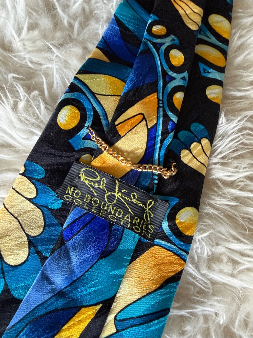 Rush Limbaugh ‘No Boundaries Collection’ vintage SILK TIE 59” EUC - Picture 3 of 5